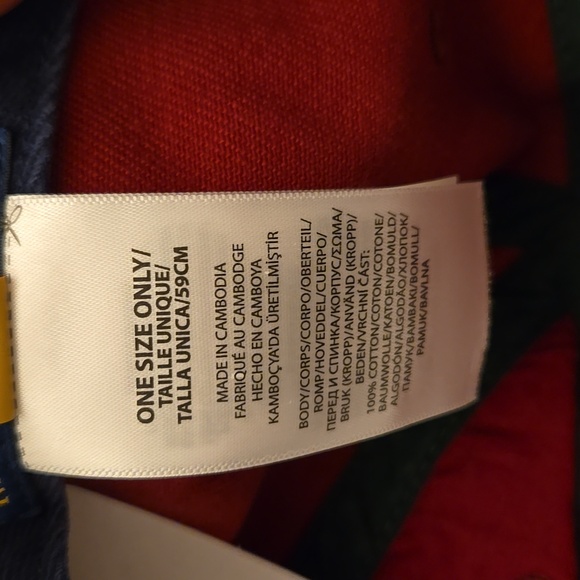 NWT POLO by RL, LOGO Twill Ball Cap. Adjustable strap. Burgundy Blue White. - Picture 6 of 9